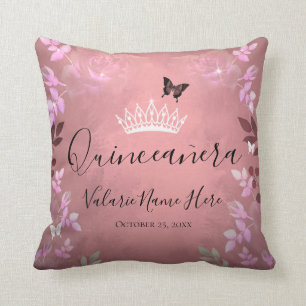 Eisrosa Extravagante Rose Quinceanera Pink Throw K Kissen