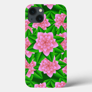 Eisrosa Kamelien und grüne Blätter Case-Mate iPhone Hülle