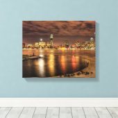 Eisschmelze teilweise auf dem Charles River in Bos Leinwanddruck (Insitu (Holzboden))