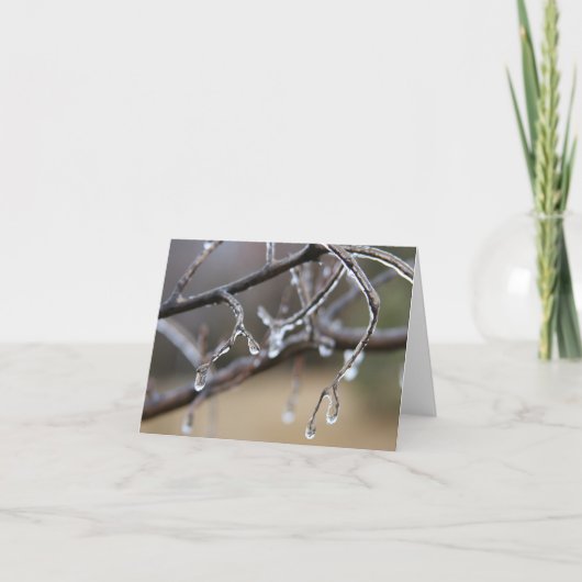 Eisschmelzen, Herzen wärmen sich Karte (Vorderseite)