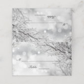 Eisschnee und Eiswinterhochzeit geklappt Platzkarte (Außenseite Aufgefaltet)