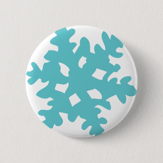 Eisschneeflocke - Schneeflocke Button (Vorderseite)