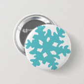 Eisschneeflocke - Schneeflocke Button (Vorne & Hinten)