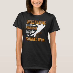 Eisschnelllauf Schlittschuhe Short Track Eisläufer T-Shirt