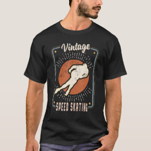 Eisschnelllauf Vintage Retro Klassischer Sport Lie T-Shirt