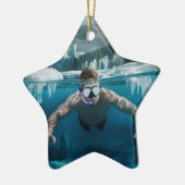 Eisschnorchel Keramik Ornament (Links)