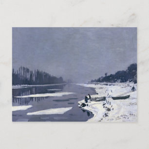Eisschollen an der Seine in Bougival, c.1867-68 Postkarte