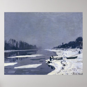 Eisschollen auf der Seine bei Bougival, c.1867-68 Poster