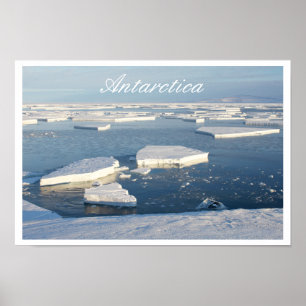 Eisschollen bei McMurdo Sound, Antarktis Poster