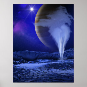 Eisschollen Jupiter Moon Europa Konzept Kunst Poster