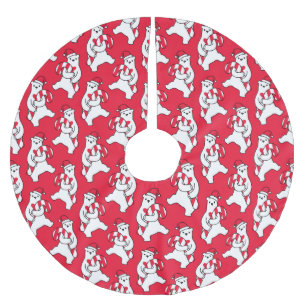 Eisschrank-Weihnachtsbaum-Teppich mit Zuckerstange Polyester Weihnachtsbaumdecke