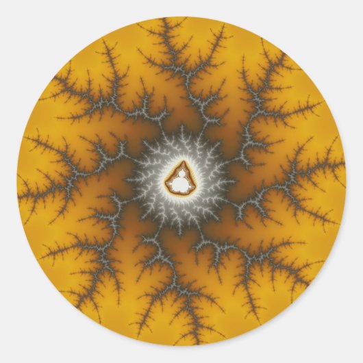 Eisschüttler - Fraktal Runder Aufkleber (Vorderseite)