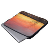 Eissee Sonnenuntergang Laptop-Sieb Laptopschutzhülle (Vorne Knopf)