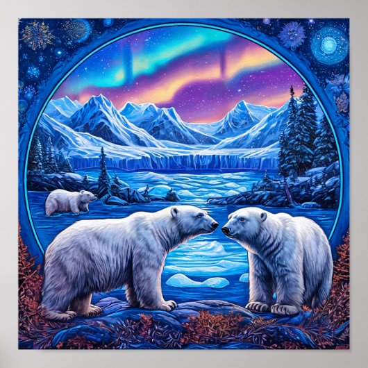 Eisshow-Auftritt der Eisbären 🐻‍❄️❄️⛸️ Poster (Vorne)