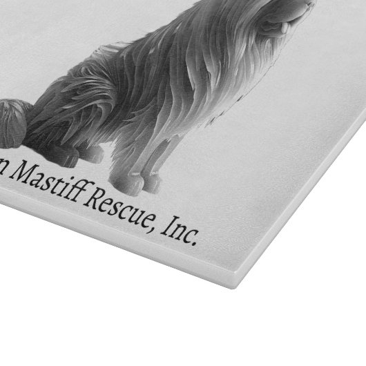 Eissitze tibetischer Mastiff-Schneidebrett Schneidebrett (Ecke)