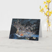 Eisskulptur 7 x 5 Faltschachtel - leere Grußkarte Karte (Gelbe Blume)