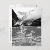 Eisskulptur am Lake Louise, Alberta, Kanada Postkarte (Vorne/Hinten)