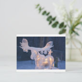 Eisskulptur Schnee Frozen Wintersaison Wetter Postkarte (Stehend Vorderseite)