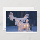 Eisskulptur Schnee Frozen Wintersaison Wetter Postkarte (Vorne/Hinten)