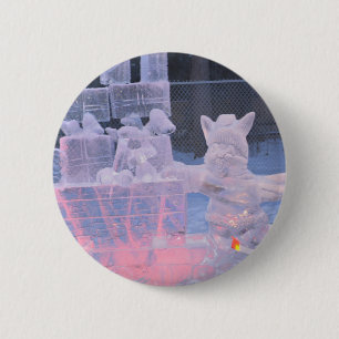 Eisskulptur Sportlicher Künstler Schnitzen Arktisc Button