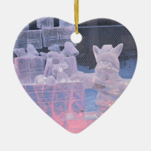 Eisskulptur Sportlicher Künstler Schnitzen Arktisc Keramikornament
