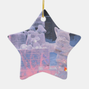 Eisskulptur Sportlicher Künstler Schnitzen Arktisc Keramikornament