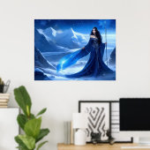 Eissorzerin der Tundra-Schneeflocke Poster (Heimbüro)
