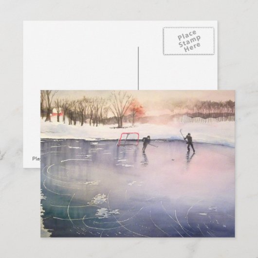 Eisspielen Postkarte (Vorne/Hinten)
