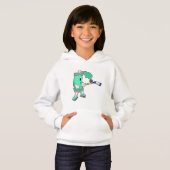 Eisspray bei Eishockey mit Eishockeystick Hoodie (Vorne ganz)
