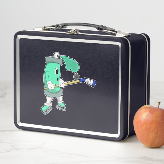 Eisspray bei Eishockey mit Eishockeystick Metall Brotdose (Beispiel)