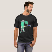 Eisspray bei Eishockey mit Eishockeystick T-Shirt (Vorne ganz)