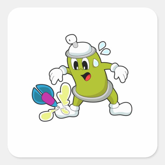 Eisspray Darts Dart Quadratischer Aufkleber (Vorderseite)