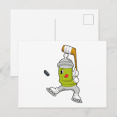 Eisspray Eishockey Eishockey Eishockeystick Postkarte (Vorne/Hinten)