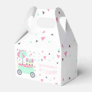 Eisstand Konfetti Rosa Geburtstagsfeier Geschenkschachtel