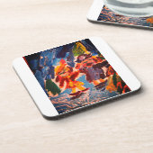 Eisstockspass Getränkeuntersetzer (Linke Seite)