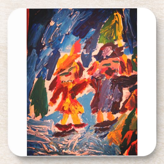 Eisstockspass Getränkeuntersetzer (Vorderseite)