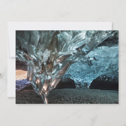 Eisstockwerk in einer Eishöhle Dankeskarte (Vorderseite)