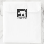 Eissurfpolarbär Quadratischer Aufkleber (Tasche)