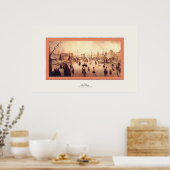 Eisszene ~ Vintage Kunstdrucke. Poster (Küche)