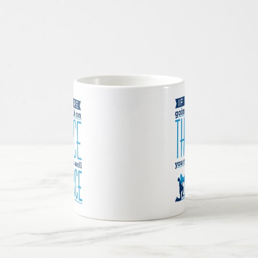 Eistanzen, wenn man auf Dünneis laufen will Kaffeetasse (Mittel)