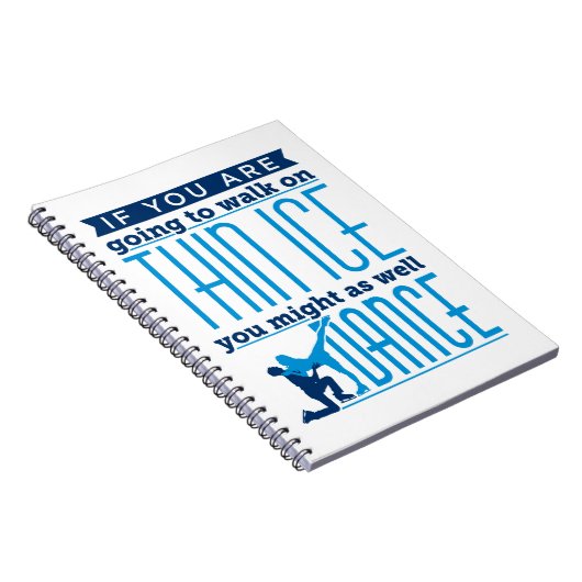 Eistanzen, wenn man auf Dünneis laufen will Notizblock (Rechte Seite)