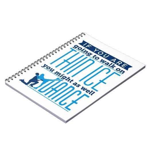 Eistanzen, wenn man auf Dünneis laufen will Notizblock (Linke Seite)