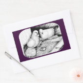 Eistauben Rechteckiger Aufkleber (Umschlag)