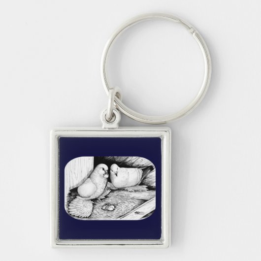 Eistauben Schlüsselanhänger (Vorne)