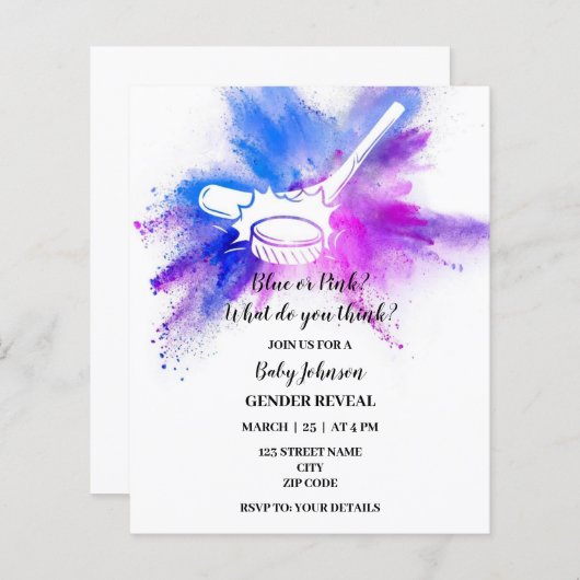 Eistockeymnastik - Einladung (Vorne/Hinten)