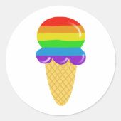 Eistücher aus Regenbogeneis Runder Aufkleber (Vorderseite)
