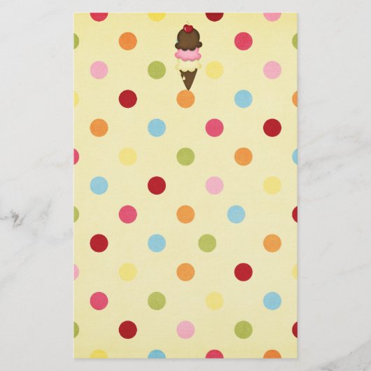 Eistüte Briefpapier (Vorderseite)