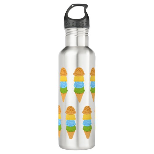 Eistüte farbig edelstahlflasche (Vorderseite)