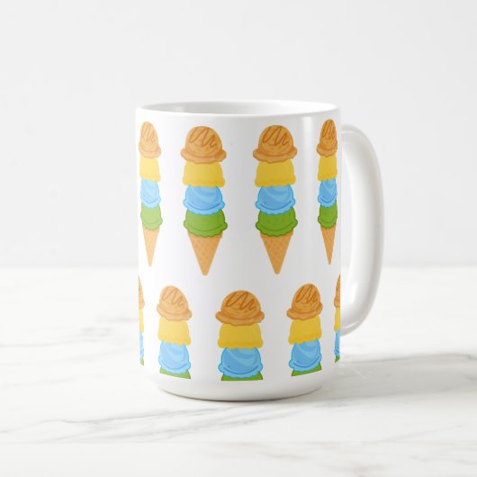 Eistüte farbig kaffeetasse (VorderseiteRechts)