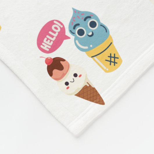 Eistüte Fleecedecke (Ecke)